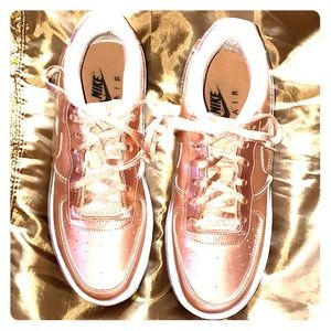 Nike RoseGold Lmt Ed Air Force One Youth Sneakers